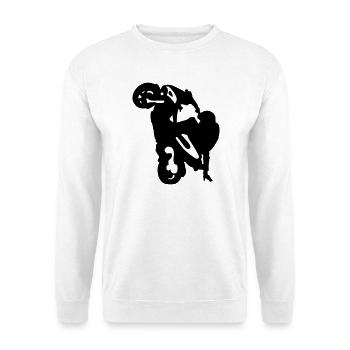 stunt moped - Unisex Sweatshirt - white - Front