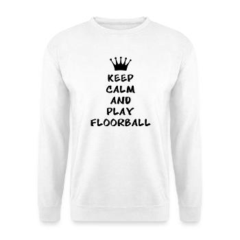 Keep calm and play floorball - Unisex Sweatshirt - white - Front