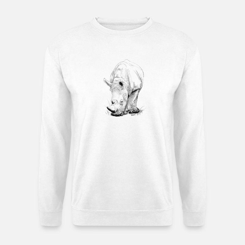 Nashorn - Unisex Pullover - Weiß