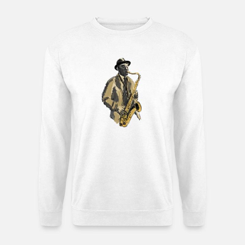 saxophon - Unisex Sweatshirt - white