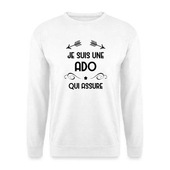Teenager / Jugendliche / Jugendlicher / Kind - Unisex Pullover - Weiß - Vorne