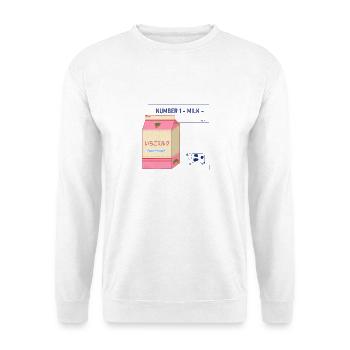 Japanisches Erdbeermilch-Ziegel-Design - Unisex Pullover - Weiß - Vorne