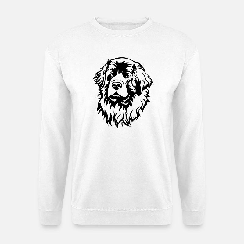 Leonberger Kopf - Unisex Pullover - Weiß