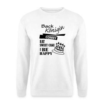 Backkönigin Conny - Unisex Pullover - Weiß - Vorne