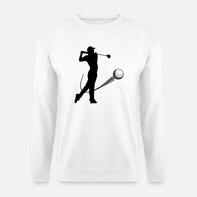 Golfspieler trifft Ballschatten - Unisex Pullover - Weiß