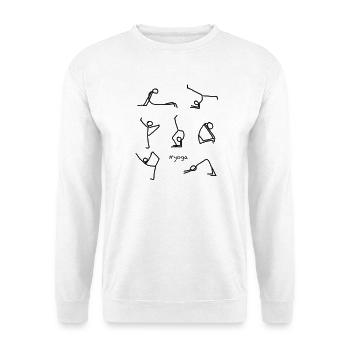 yoga - Unisex Pullover - Weiß - Vorne