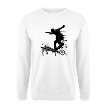 Skate - Skateboard - Skater Vintage - Sweat-shirt Unisexe - blanc - Devant