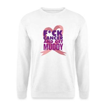 Breast Cancer Run Muddy Run Shirt - Unisex Sweatshirt - white - Front