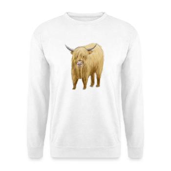 Kunst der Hochlandkuh - Unisex Pullover - Weiß - Vorne