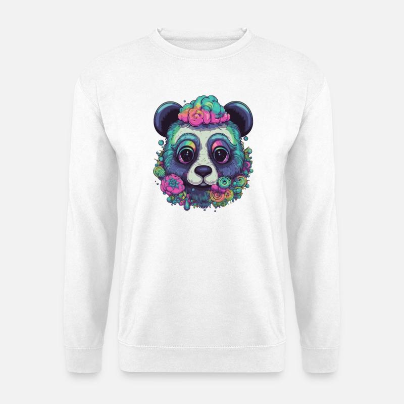 Psychedelic Panda - Unisex Sweatshirt - white