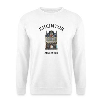 Andernach, kultiges Rheintor - Unisex Pullover - Weiß - Vorne