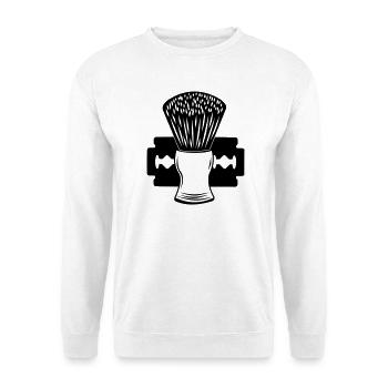 Rasoir et brosse à raser - Sweat-shirt Unisexe - blanc - Devant
