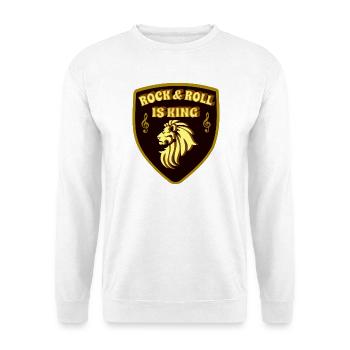 Rock & Roll is King King of Rock and Roll - Unisex Sweatshirt - white - Front