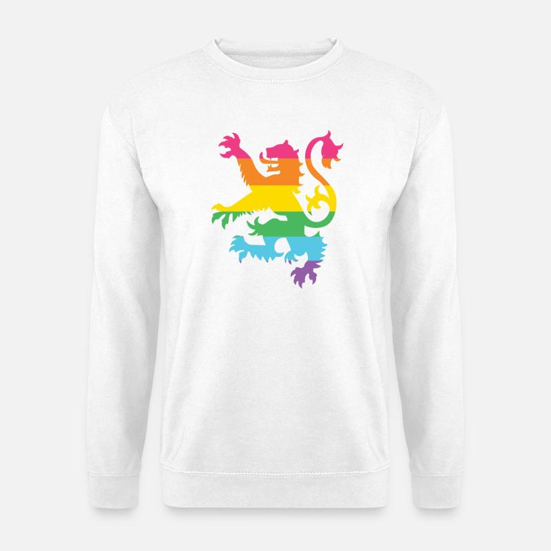 Pride Month LGBTQ - Schottischer LGBT-Löwe - Unisex Pullover - Weiß