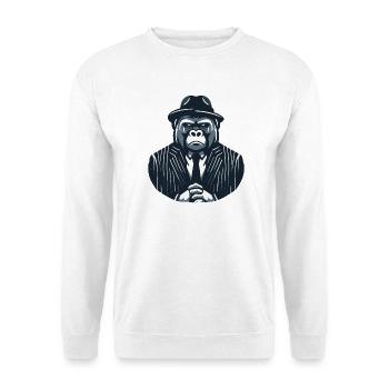 Gorilla Gangster in Suit - Unisex Sweatshirt - white - Front
