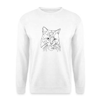 Chat - Sweat-shirt Unisexe - blanc - Devant
