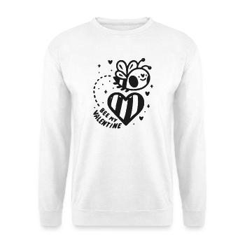 bee my valentine valentinstag liebe partner biene - Unisex Pullover - Weiß - Vorne