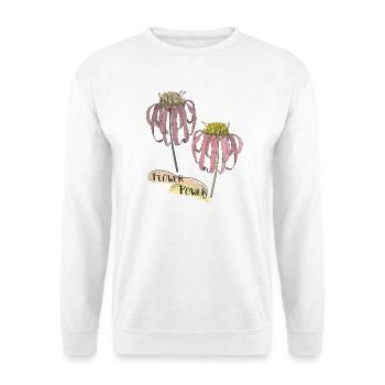 Echinacea, Sonnenhut - Unisex Pullover - Weiß - Vorne