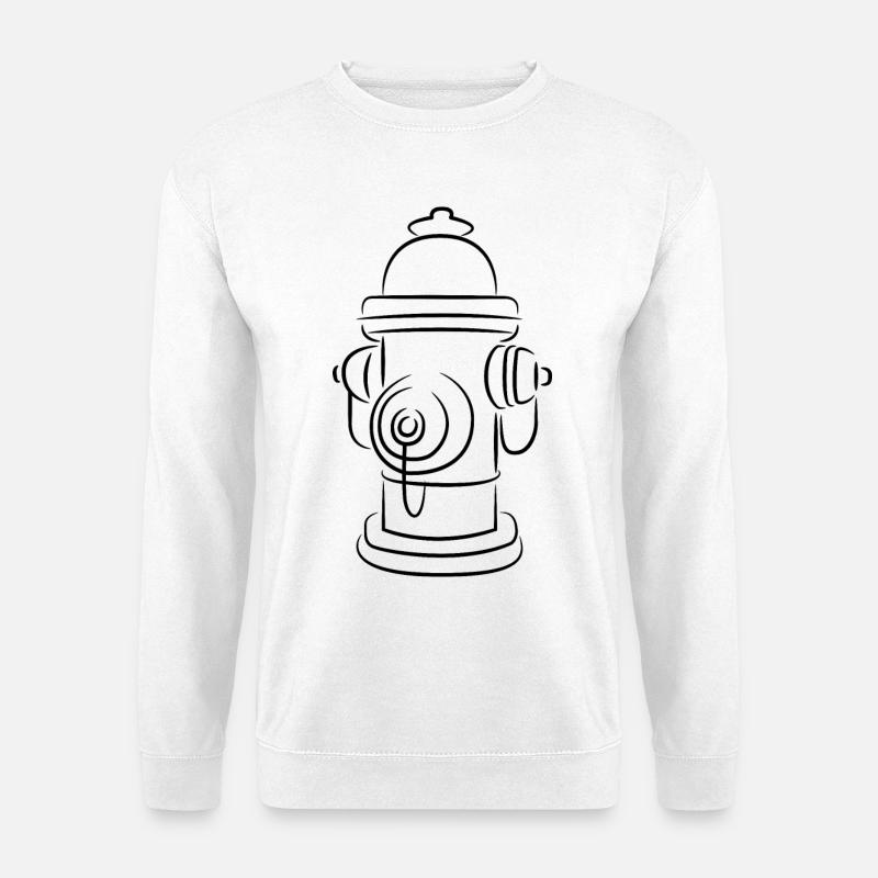 Sketch fire hydrant - Unisex Sweatshirt - white