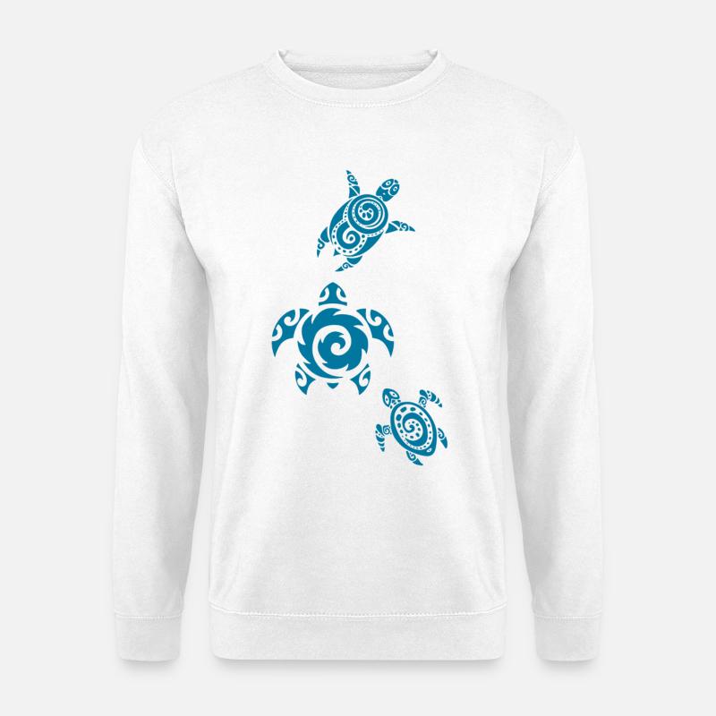 Drei Meeresschildkröten - Unisex Pullover - Weiß