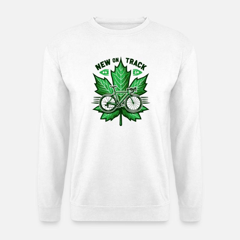 Radsport-Blatt-Logo-Design - Unisex Pullover - Weiß