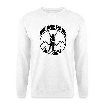 Sortons - dans la nature - jusqu’à la montagne - Sweat-shirt Unisexe - blanc - Devant