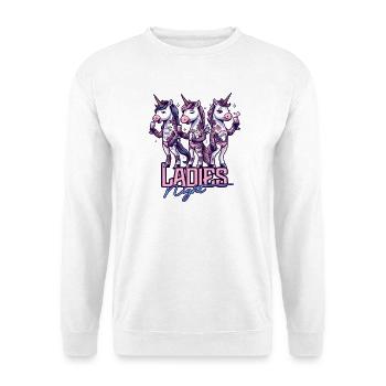 ladies night einhorn mädelsabend frauenpower - Unisex Pullover - Weiß - Vorne