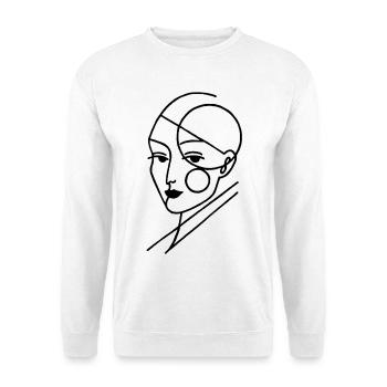 Black Geometric Human - Unisex Sweatshirt - white - Front