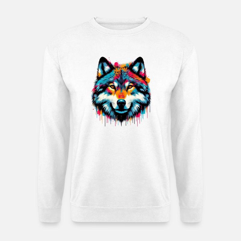 Wolf - Unisex Sweatshirt - white