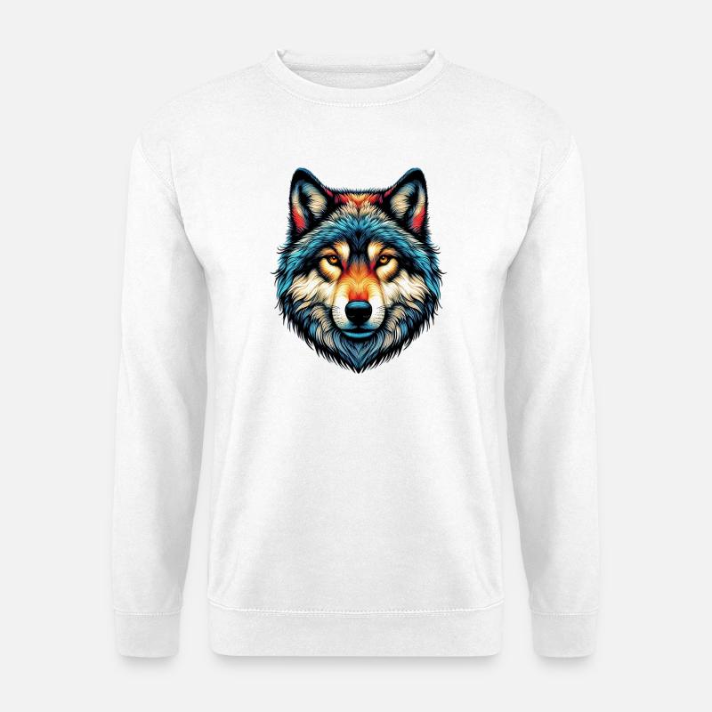 Wolf - Unisex Pullover - Weiß