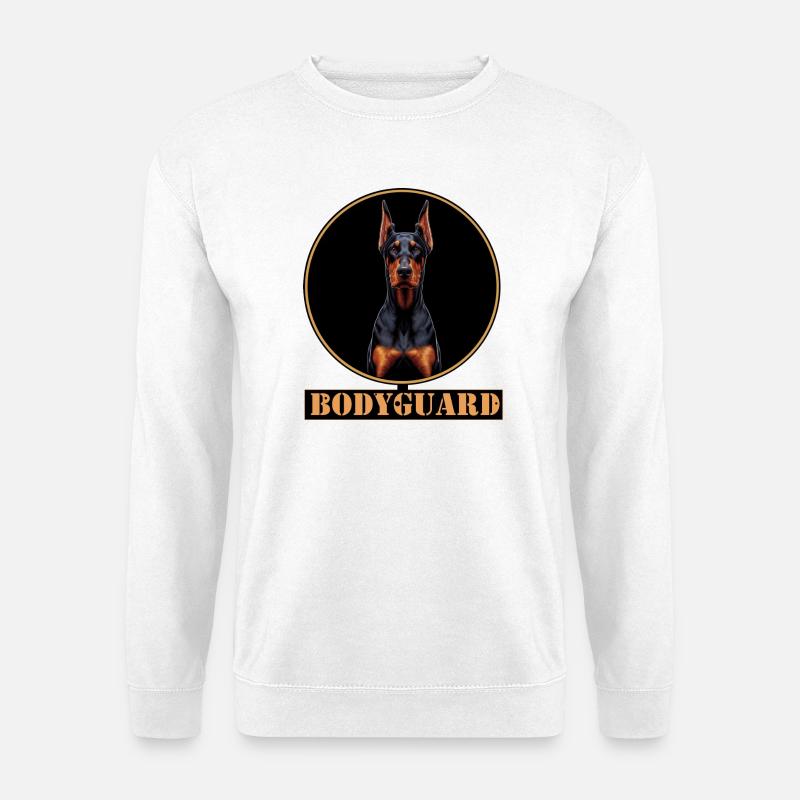 Bodyguard Dobermann Kreis - Unisex Pullover - Weiß