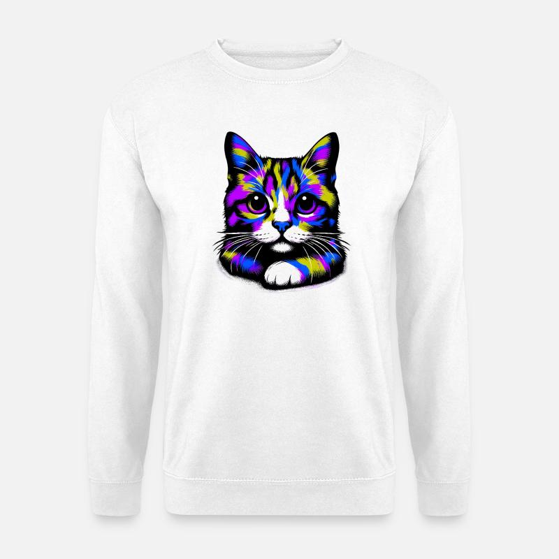 Katze - Unisex Pullover - Weiß