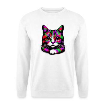 Chat - Sweat-shirt Unisexe - blanc - Devant