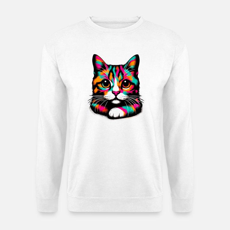 Chat - Sweat-shirt Unisexe - blanc