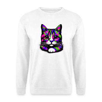 Chat - Sweat-shirt Unisexe - blanc - Devant