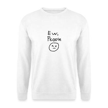 Ew People black design cute - Unisex Sweatshirt - white - Front