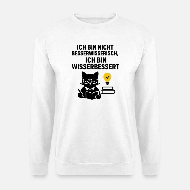 Besserwisser - Unisex Pullover - Weiß