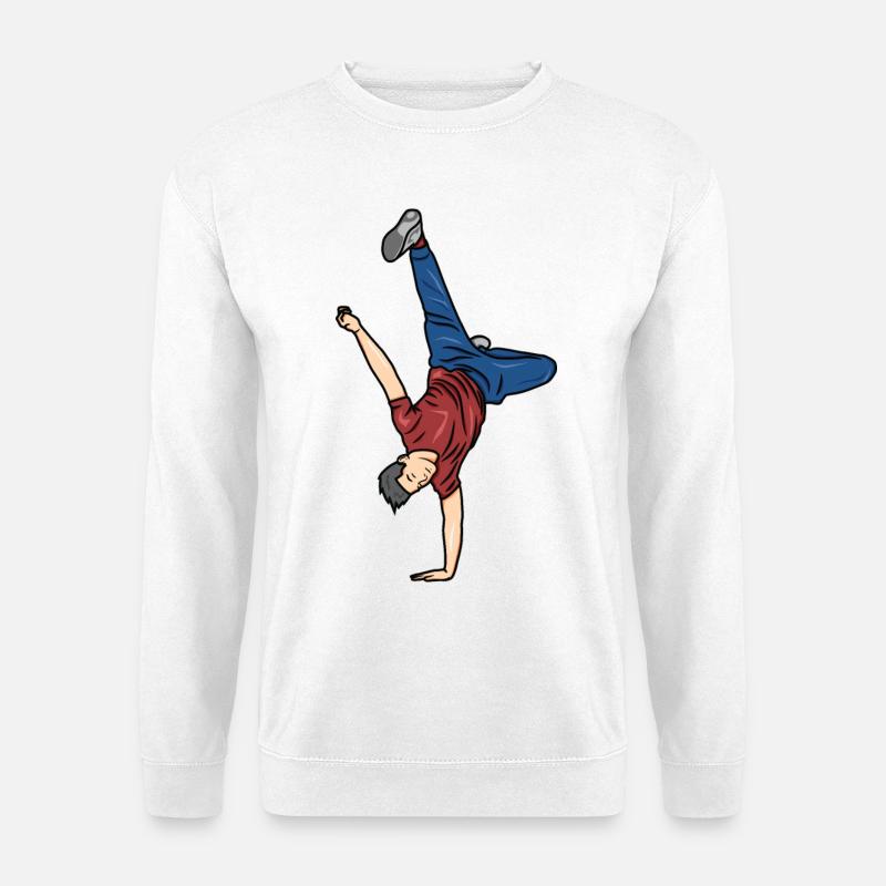 B Boy Zeichnung - Unisex Pullover - Weiß