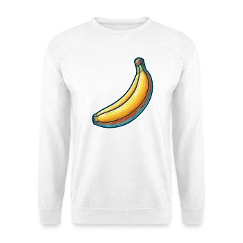 Banane Énergisante en Style Artistique - Sweat-shirt Unisexe - blanc - Devant