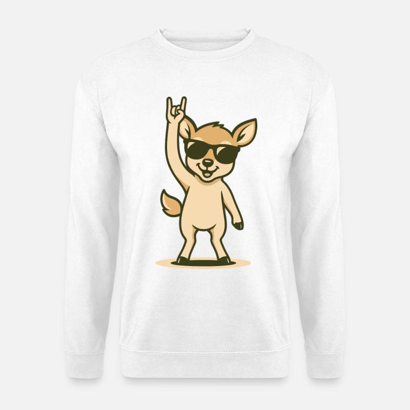 Waldrand-Rocker Rehkitz - Unisex Pullover - Weiß