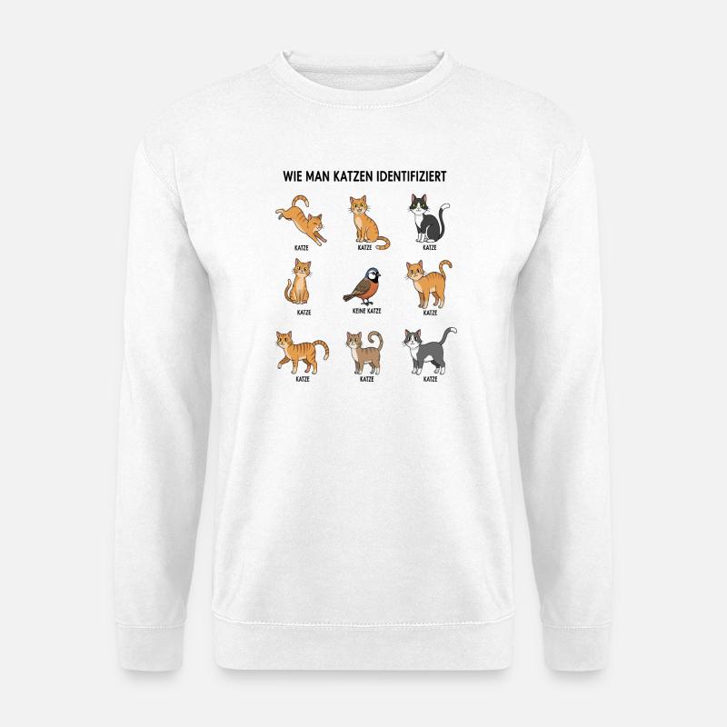 Cat Identification Guide - Unisex Sweatshirt - white