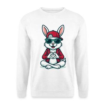 Chill Heart Bunny - Sweat-shirt Unisexe - blanc - Devant