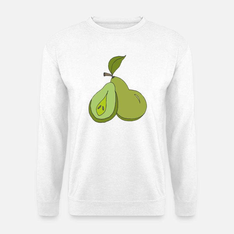 Künstlerische Birnenillustration - Unisex Pullover - Weiß