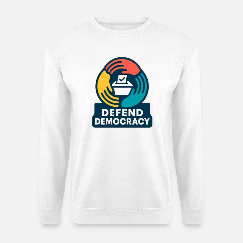 Defend Democracy - Unisex Pullover - Weiß