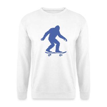 Bigfoot Sasquatch Skateboard Silhouette Minimalist - Unisex Sweatshirt - white - Front