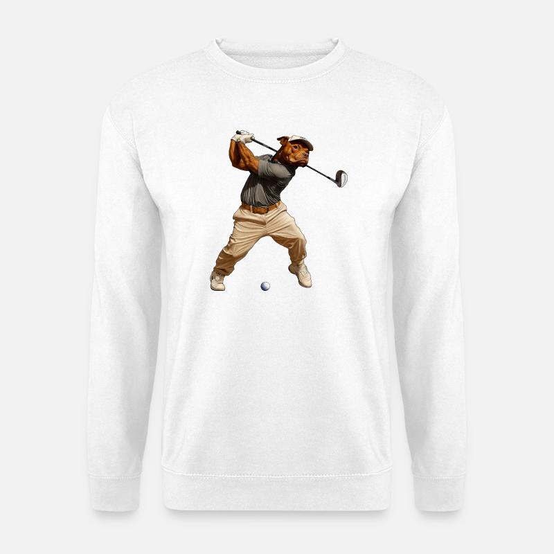 Pitbull Golfer - Unisex Sweatshirt - white