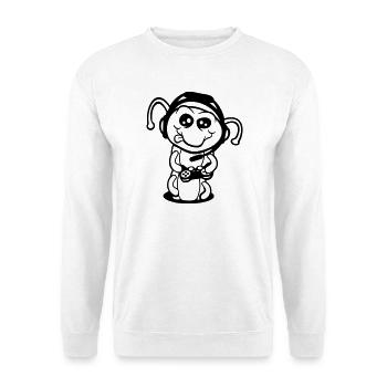 Gamer Caterpillar Nerd Gaming Controller Console Game - Unisex Sweatshirt - white - Front