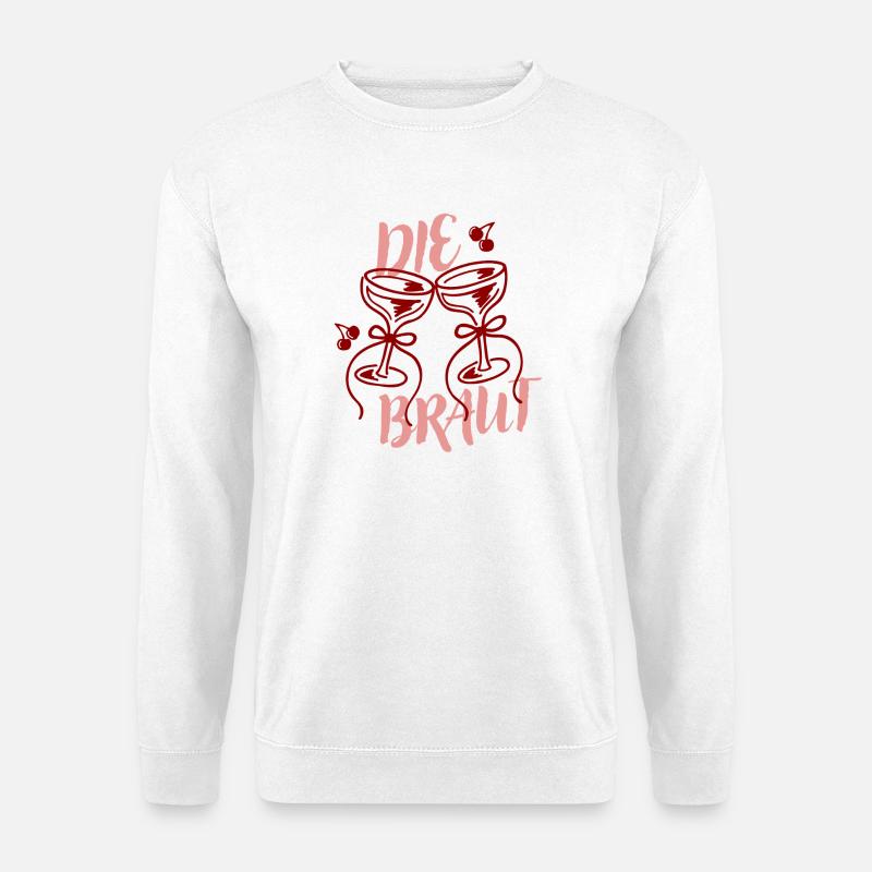 Die Braut – Kirschgläser - Unisex Pullover - Weiß