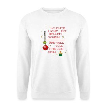 Lumière et paix à Noël - Sweat-shirt Unisexe - blanc - Devant