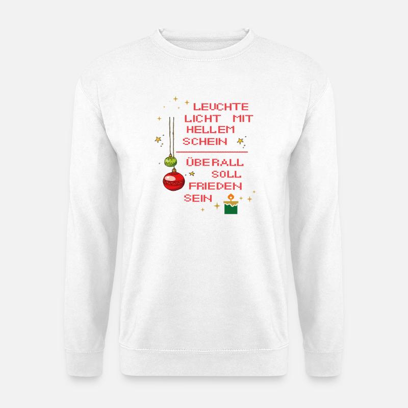 Light and peace at Christmas - Unisex Sweatshirt - white